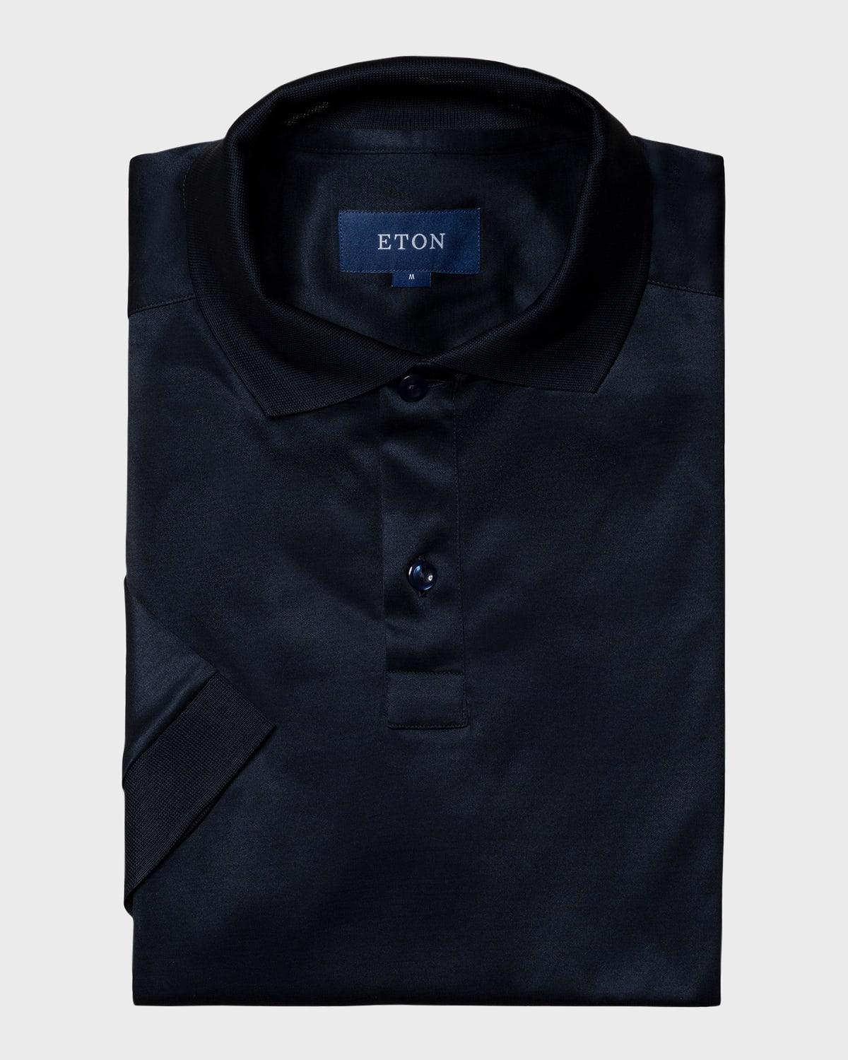 Eton Cotton Jersey Polo Shirt in Blue for Men | Lyst