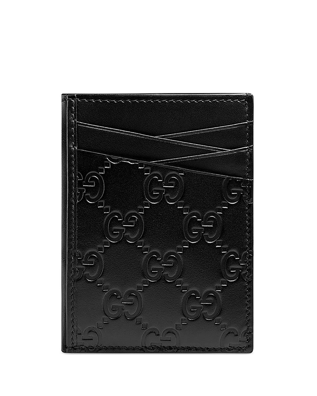 Gucci Men's GG Signature Leather Card Case in Black for Men Lyst