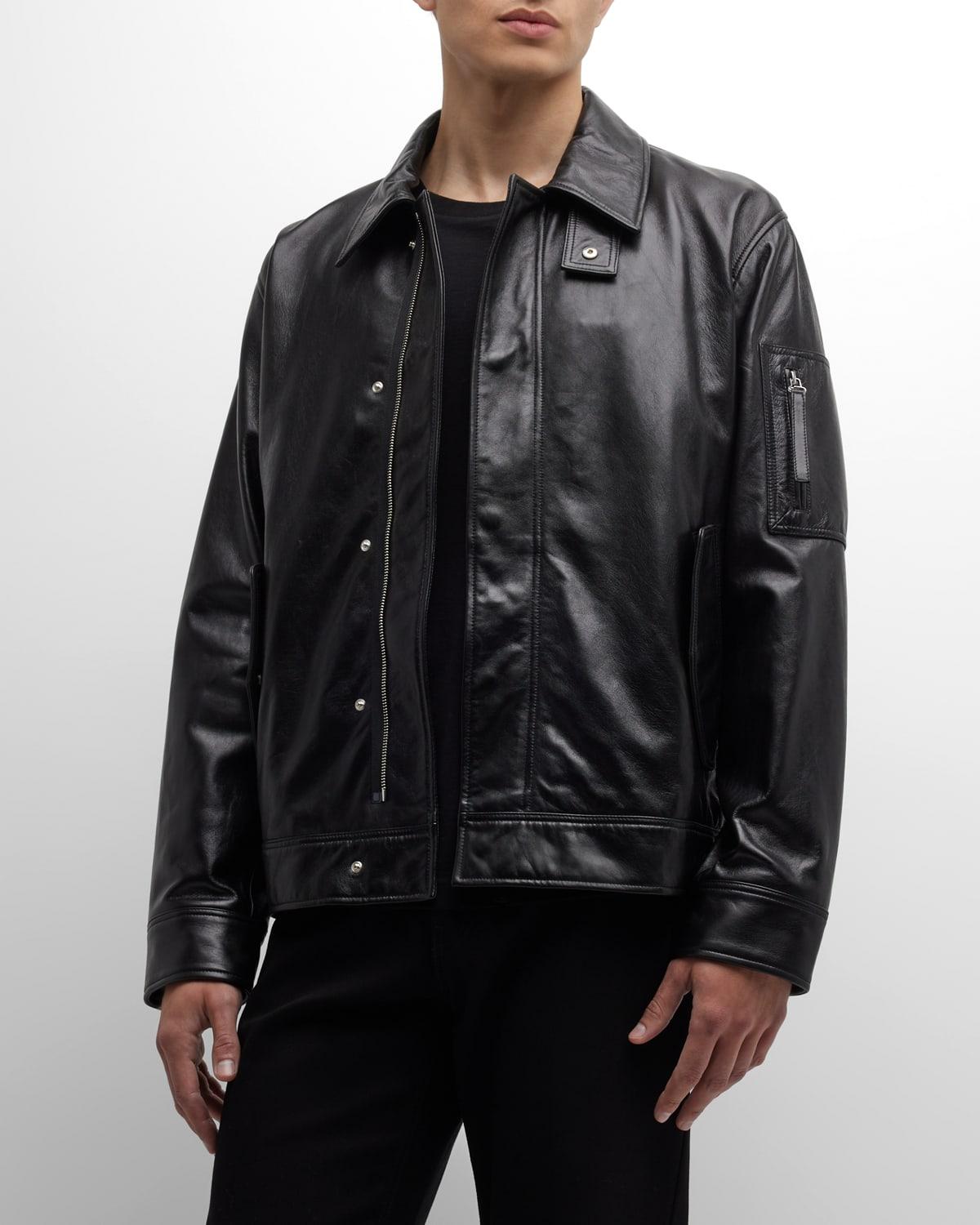 Helmut Lang Classic Leather Jacket in Black for Men | Lyst