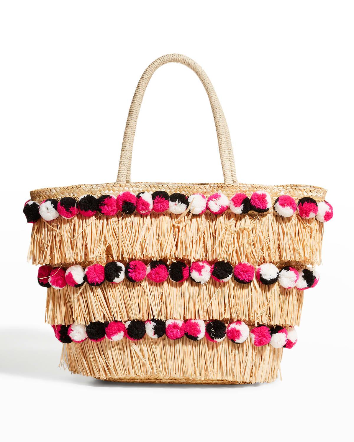 btb los angeles straw tote