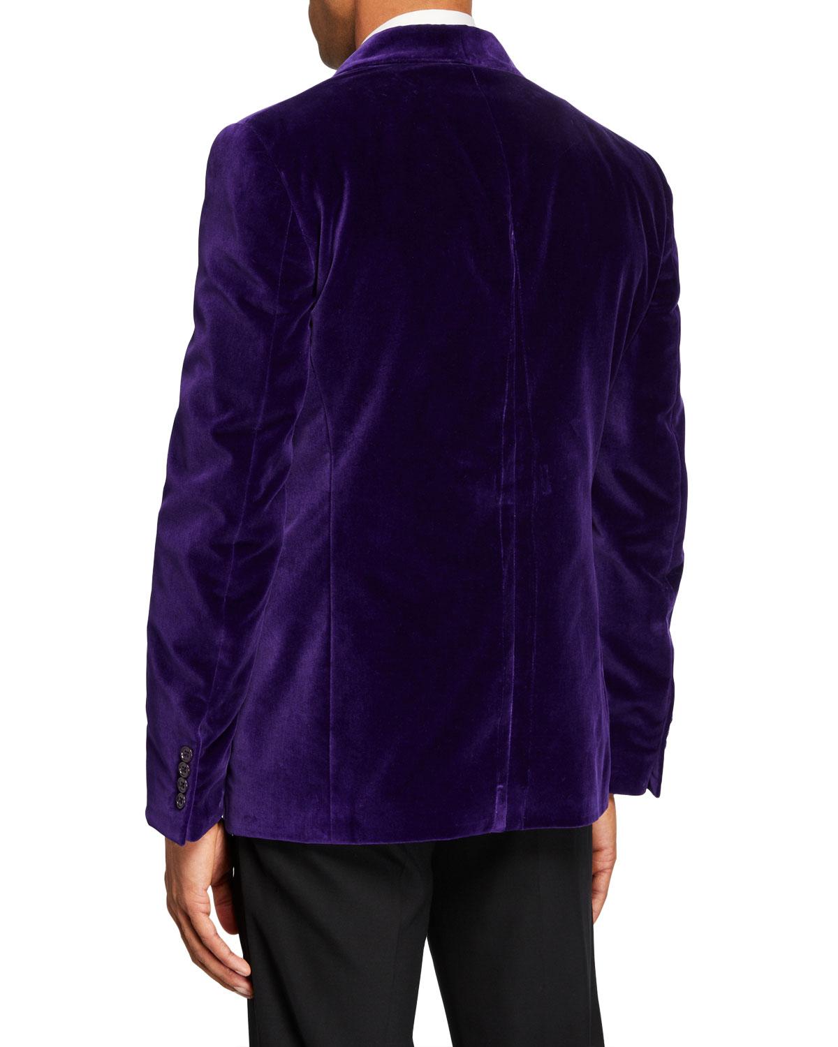 Ralph Lauren Purple Label Men's Double-breasted Velvet Dinner Jacket ...