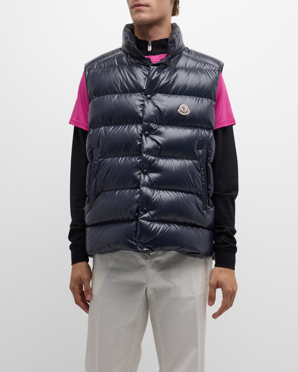 Moncler Tibb Nylon Laque Vest in Blue for Men | Lyst