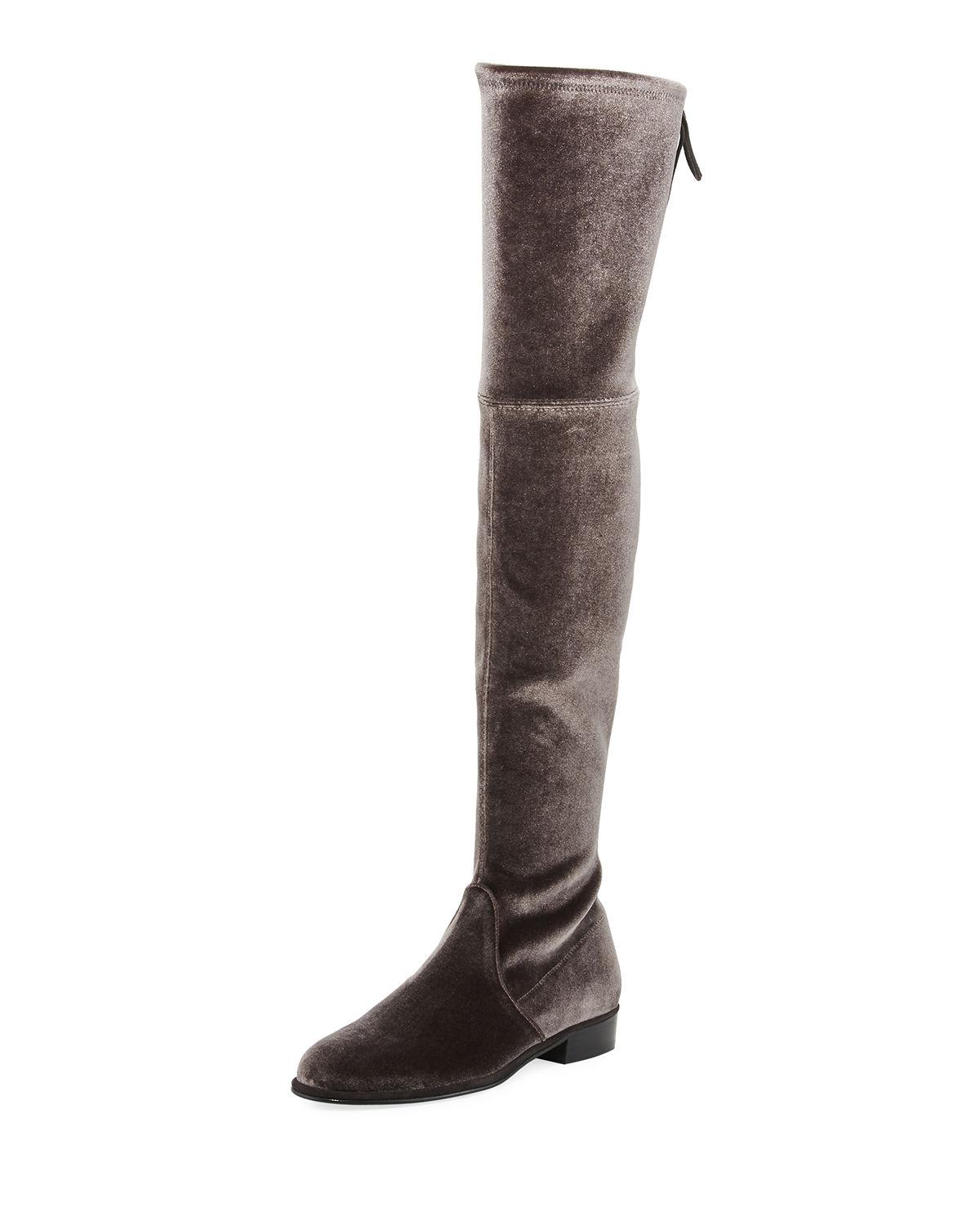 stuart weitzman velvet over the knee boots