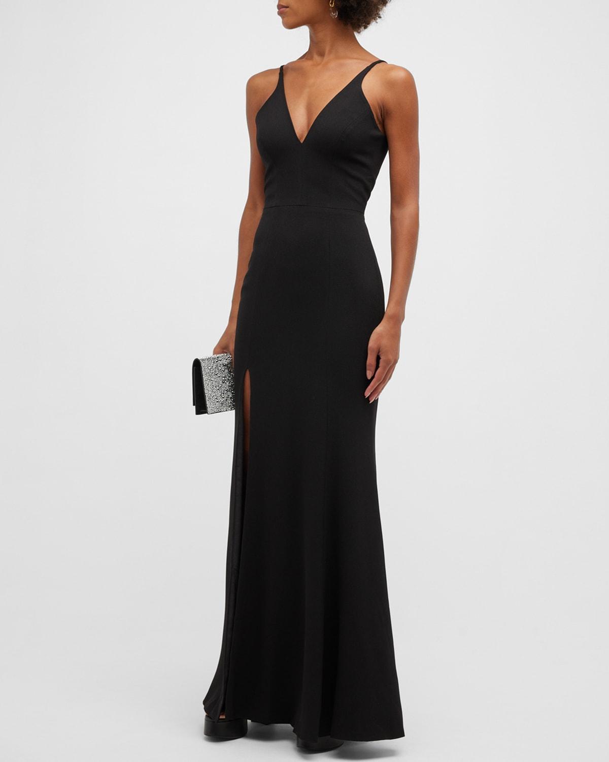dress the population black label Sidney Bead & Sequin Floral-Embroidered Gown Casual dresses Floral embroidery traces the side of this sleek sheath dress fashioned with a sweetheart neckline and cut in a smooth NWT Dress The Population Black