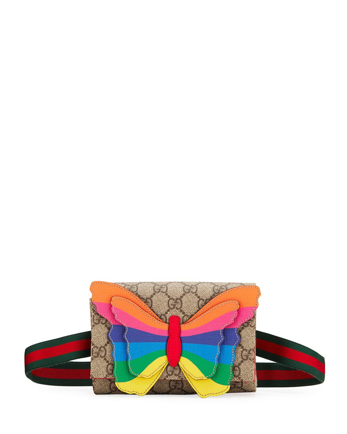 gucci bag belt butterfly rainbow bags handbags canvas