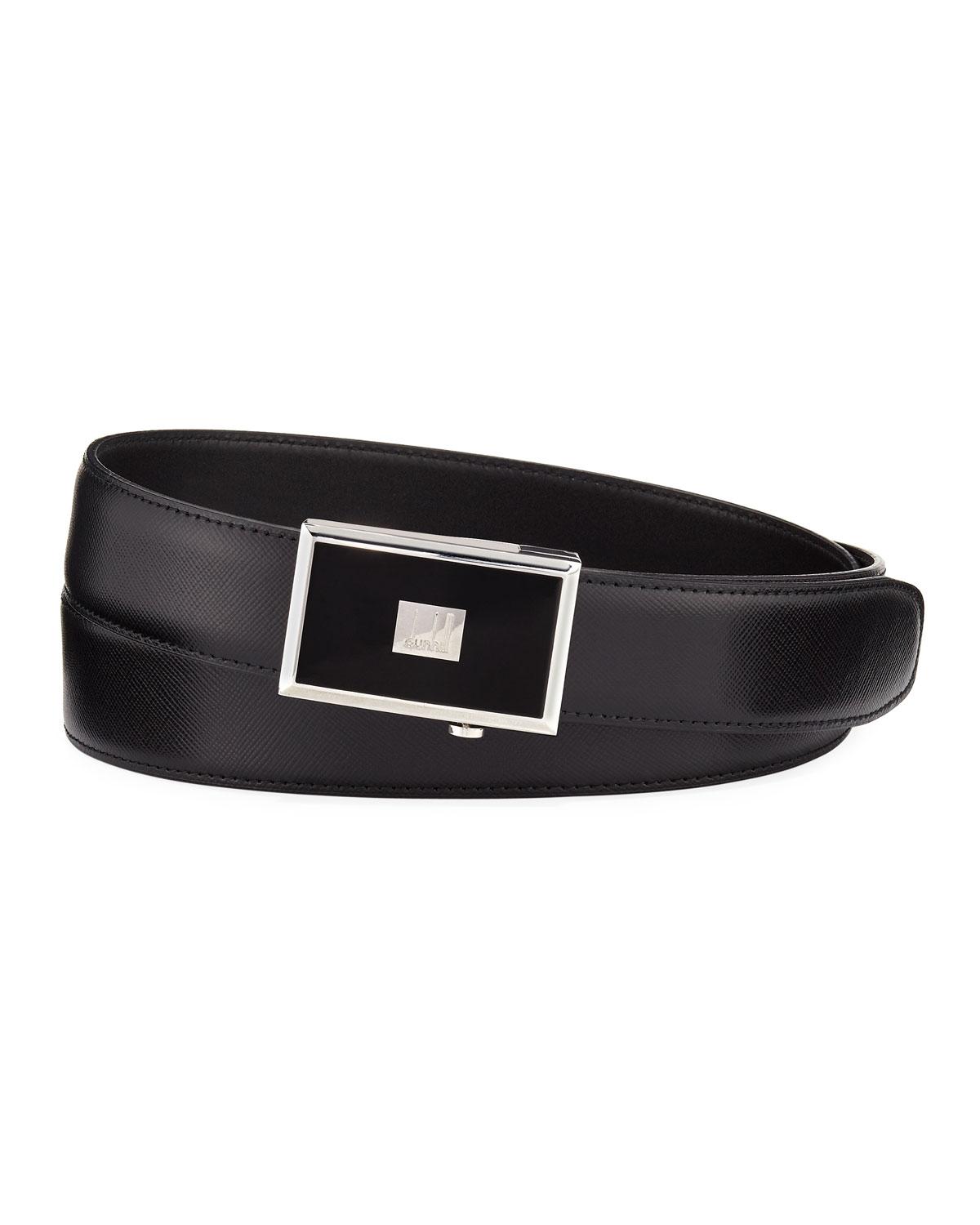 Dunhill 30mm Saffiano Leather Belt in Black for Men - Lyst