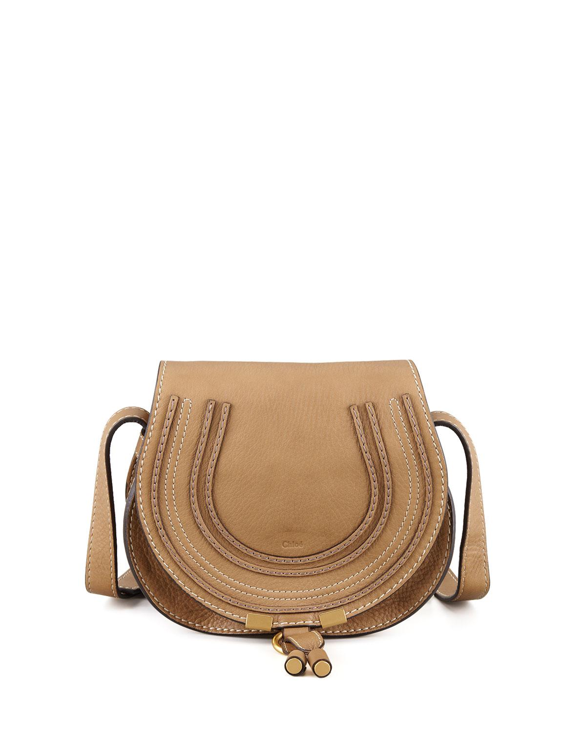 Chloé Marcie Small Leather Crossbody Bag in Brown - Lyst