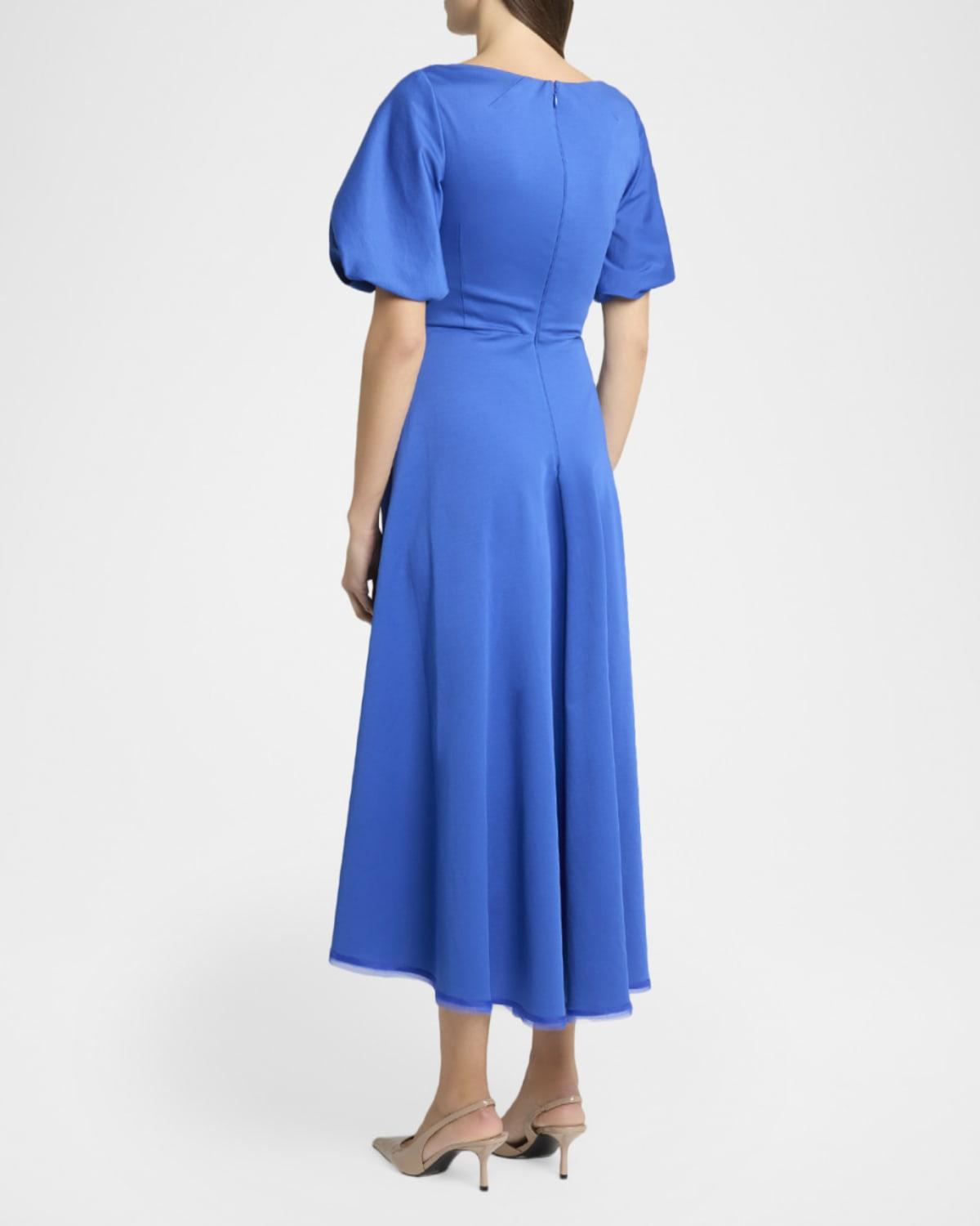 satin midi dress with lace Gucci Lace-trimmed Silk Satin Midi Dress – Runway Catalog main image 0