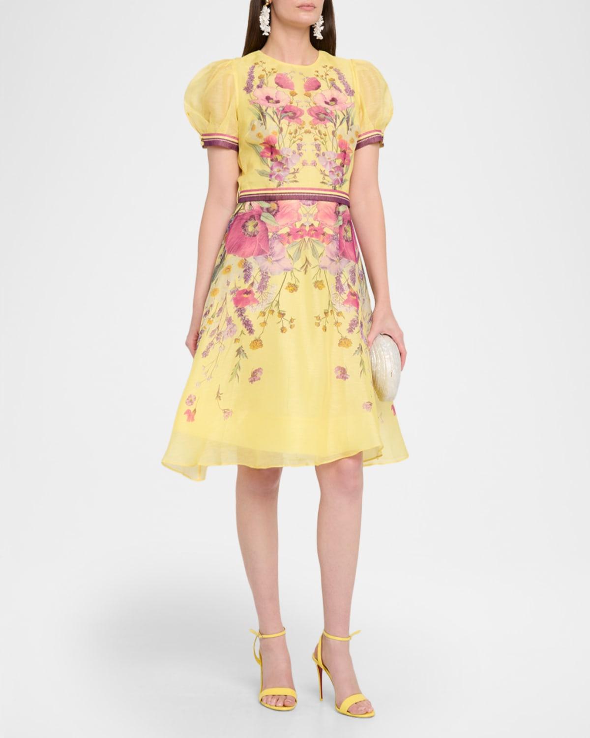 neiman marcus teri jon cocktail dresses Rickie Freeman For Teri Jon High-Low Embroidered Tulle Maxi Dress, Lavender Multi, Women's, 18, Casual & Work Dresses Maxi Dresses