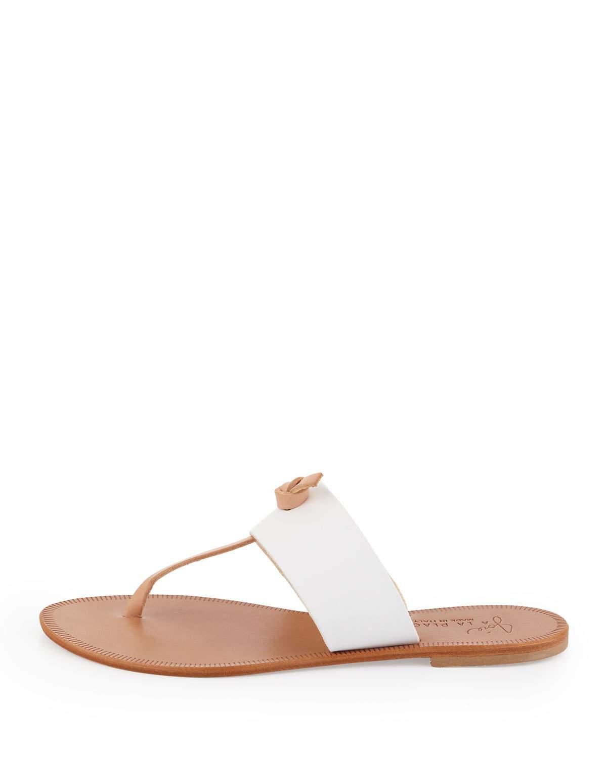 white t strap sandals flat