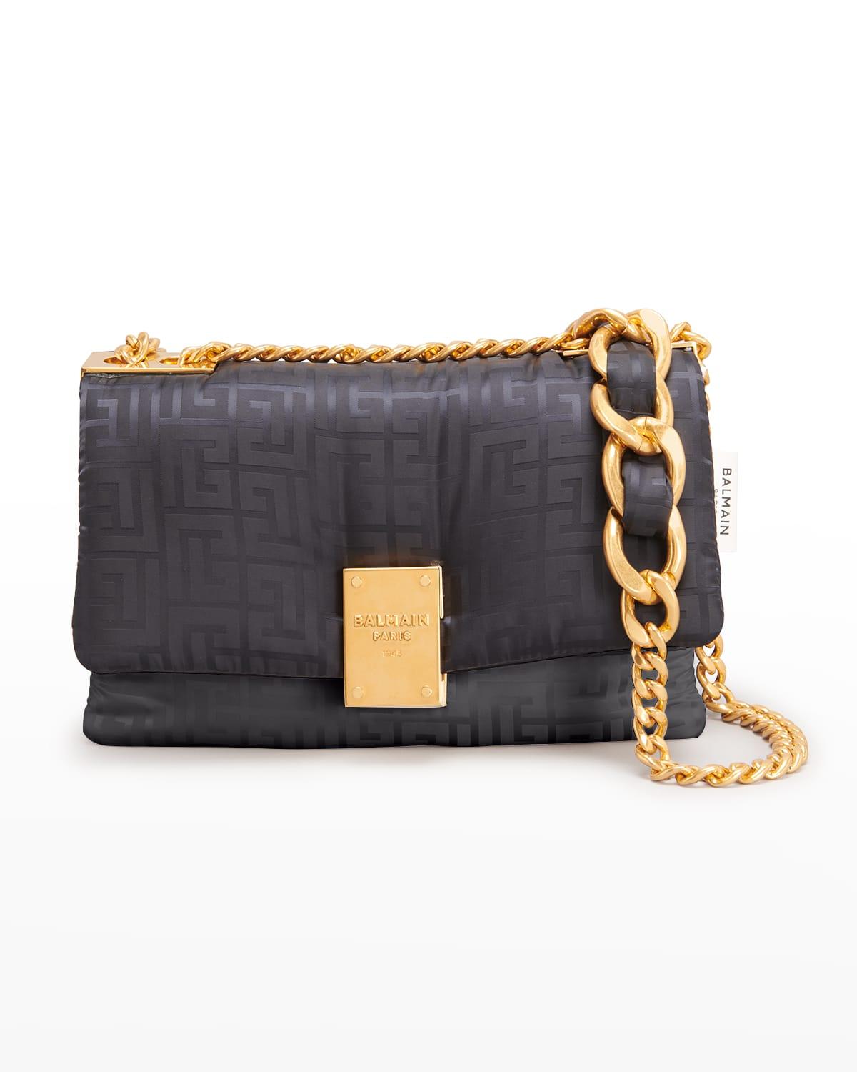 Balmain 1945 Small Monogram Nylon Crossbody Bag in Blue Lyst