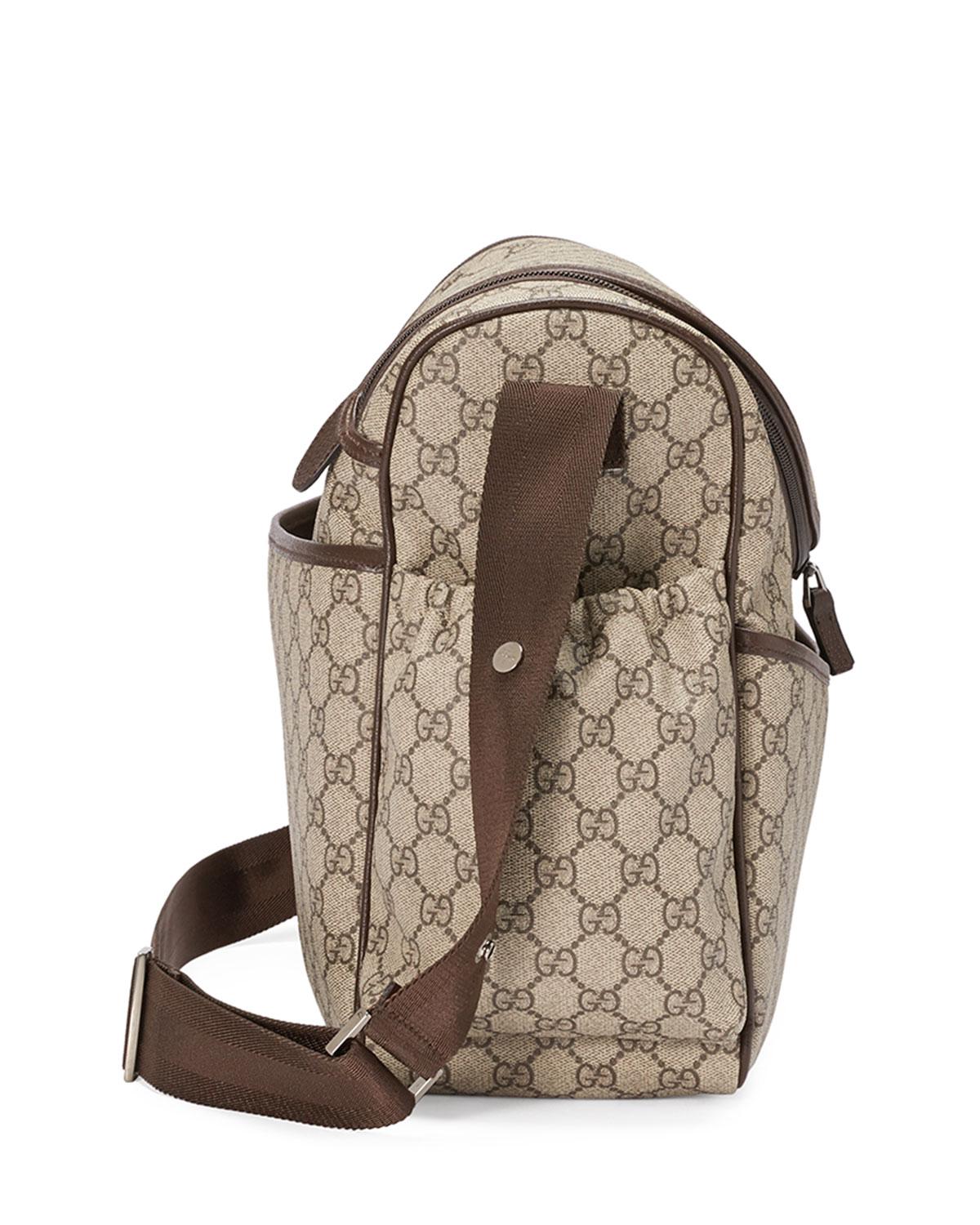 Gucci Basic GG Supreme Canvas Diaper Bag in Beige (Natural) - Lyst