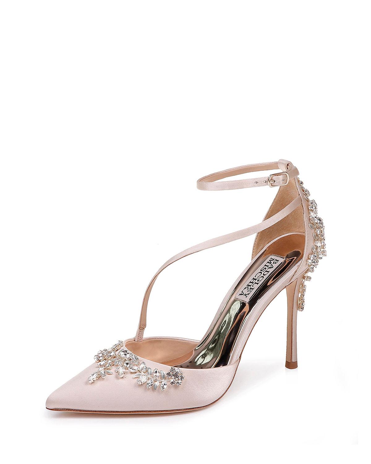 badgley mischka faith ankle strap pump