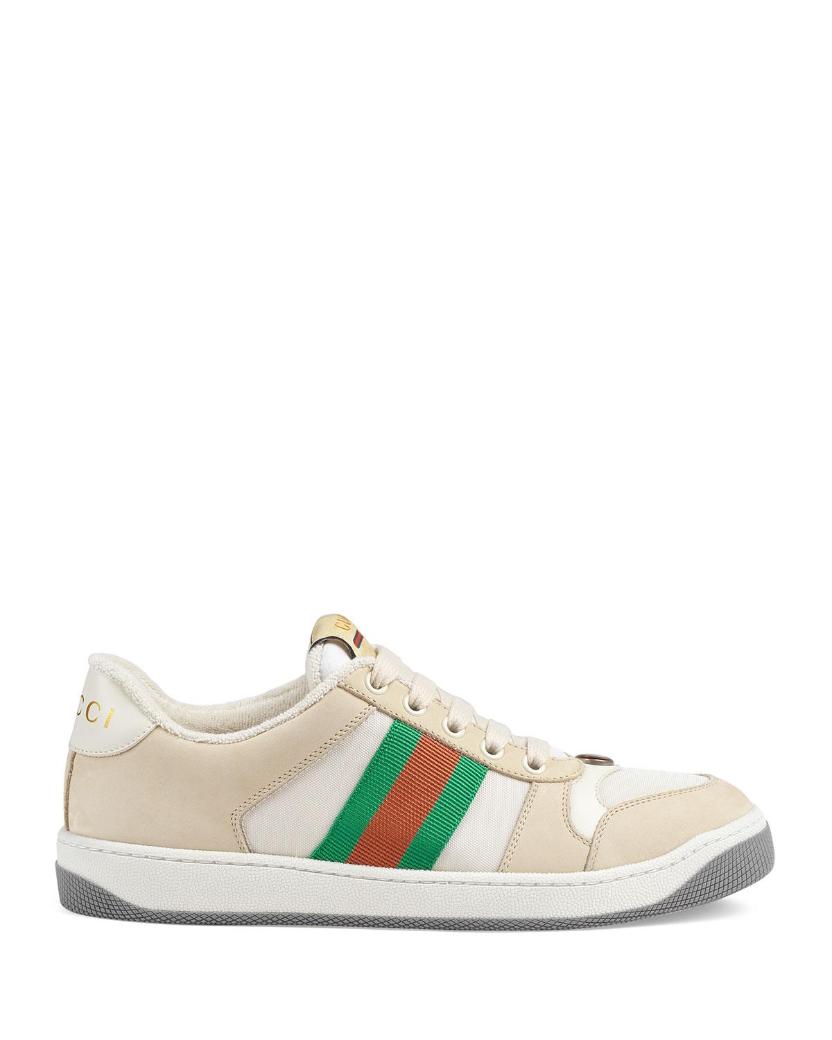 gucci screener leather sneaker