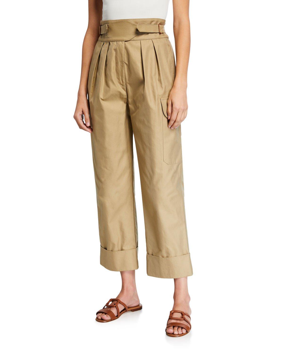 pleated cargo pants