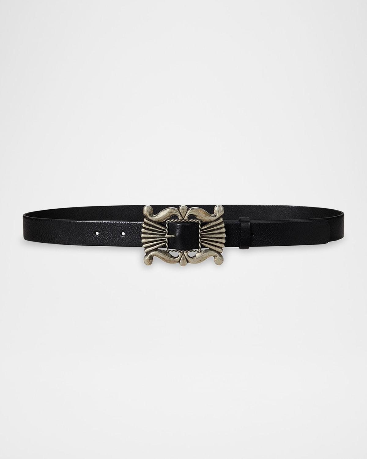 Ralph Lauren Black Leather Belt with Ornate Bronze Buckle Vintage Genuine Lauren RALPH LAUREN Black | Mercari main image 2