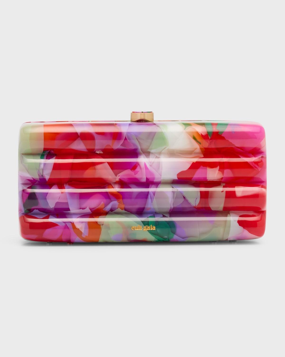 Cult Gaia Enid Flower Acrylic Clutch Bag in Red | Lyst