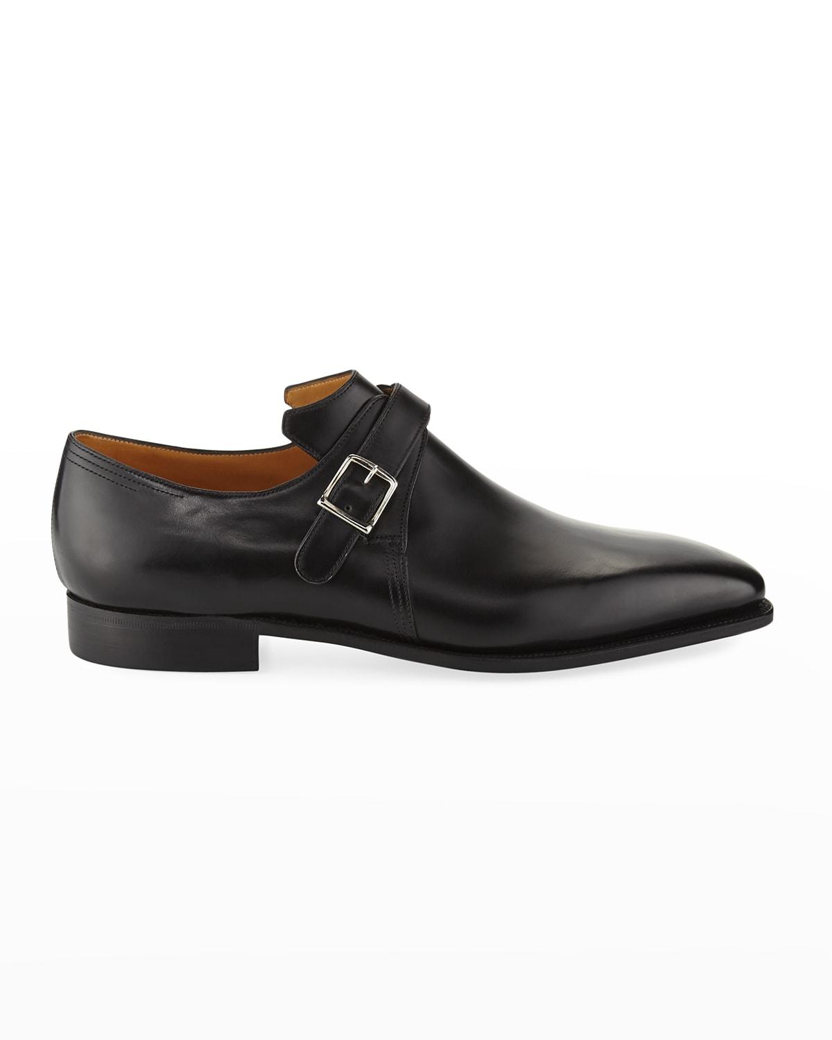 Corthay Arca Calf Leather Monk Shoe, Black for Men | Lyst