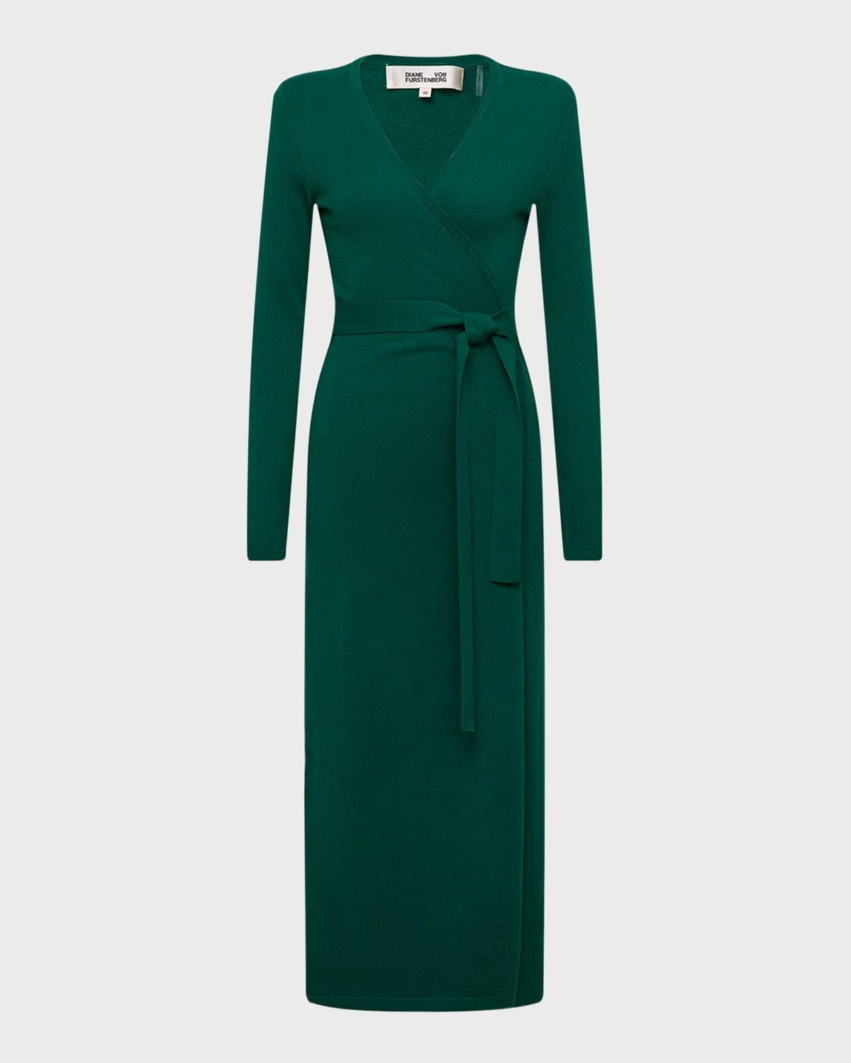 Dvf linda cashmere wrap dress best sale