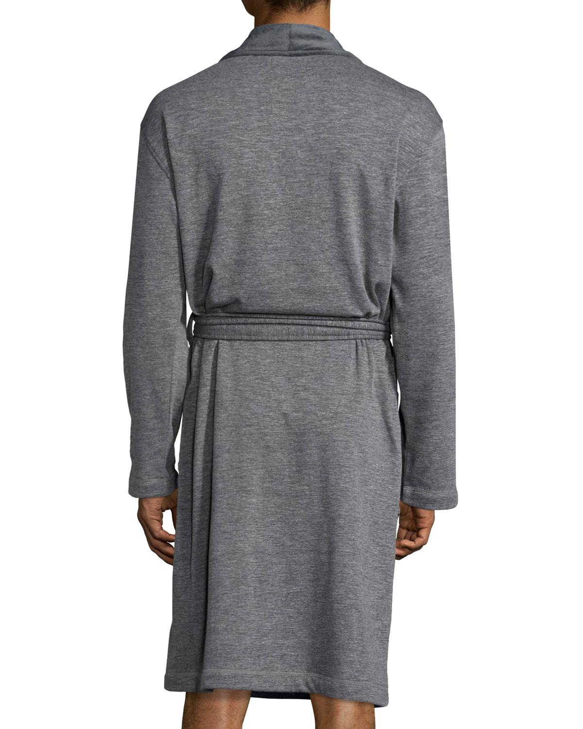 UGG Robinson Lightweight Doubleknit Fleece Robe in Granite (Gray) for
