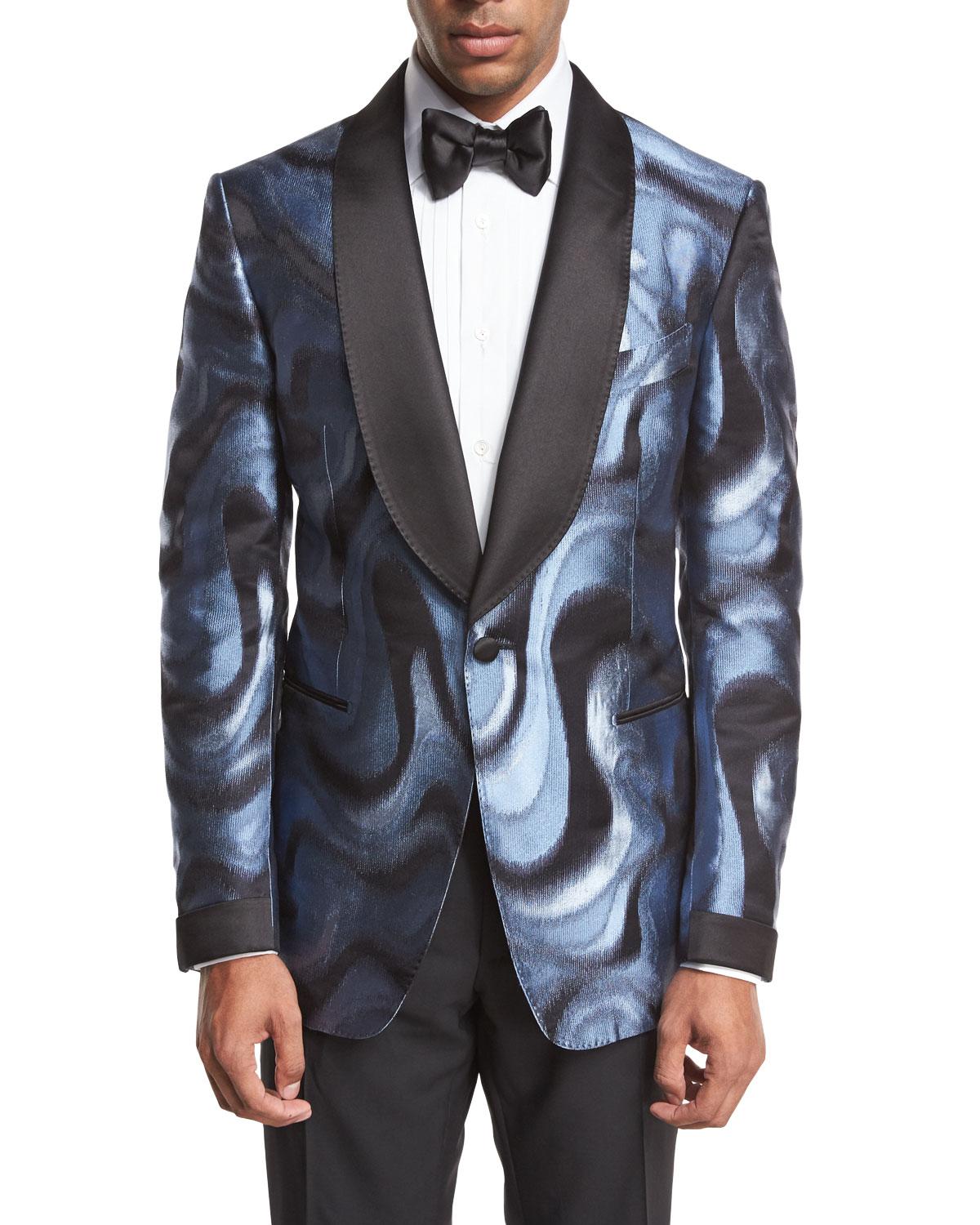 blue evening jacket