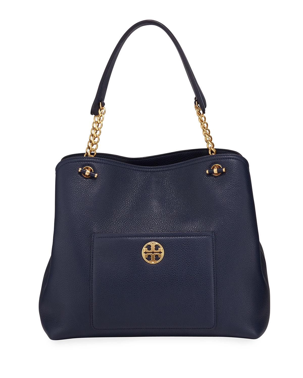 chelsea slouchy leather tote tory burch