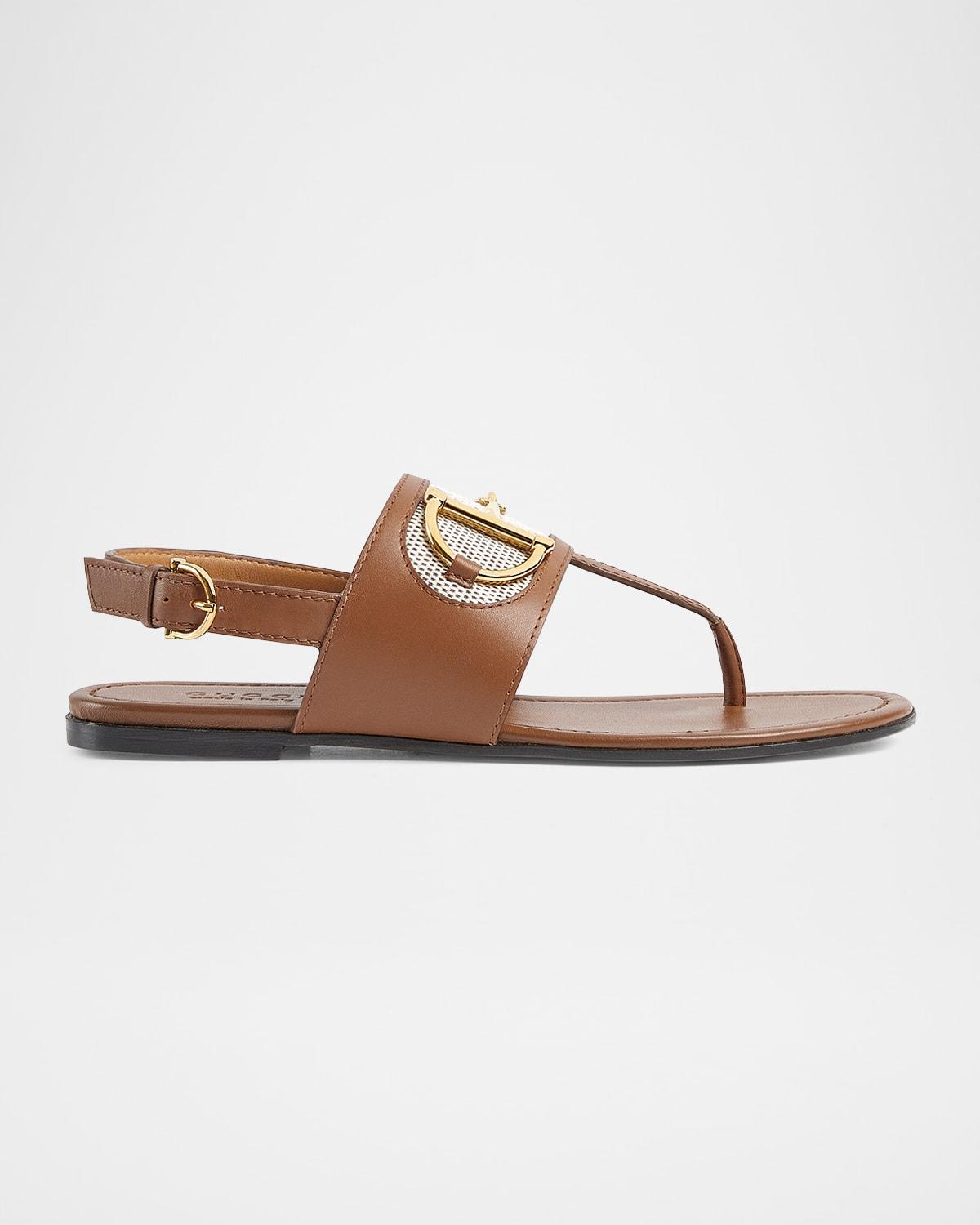【送料&関税込】Gucci Camel Leather Thong Slippers Gucci Camel Leather Thong Slippers | italist