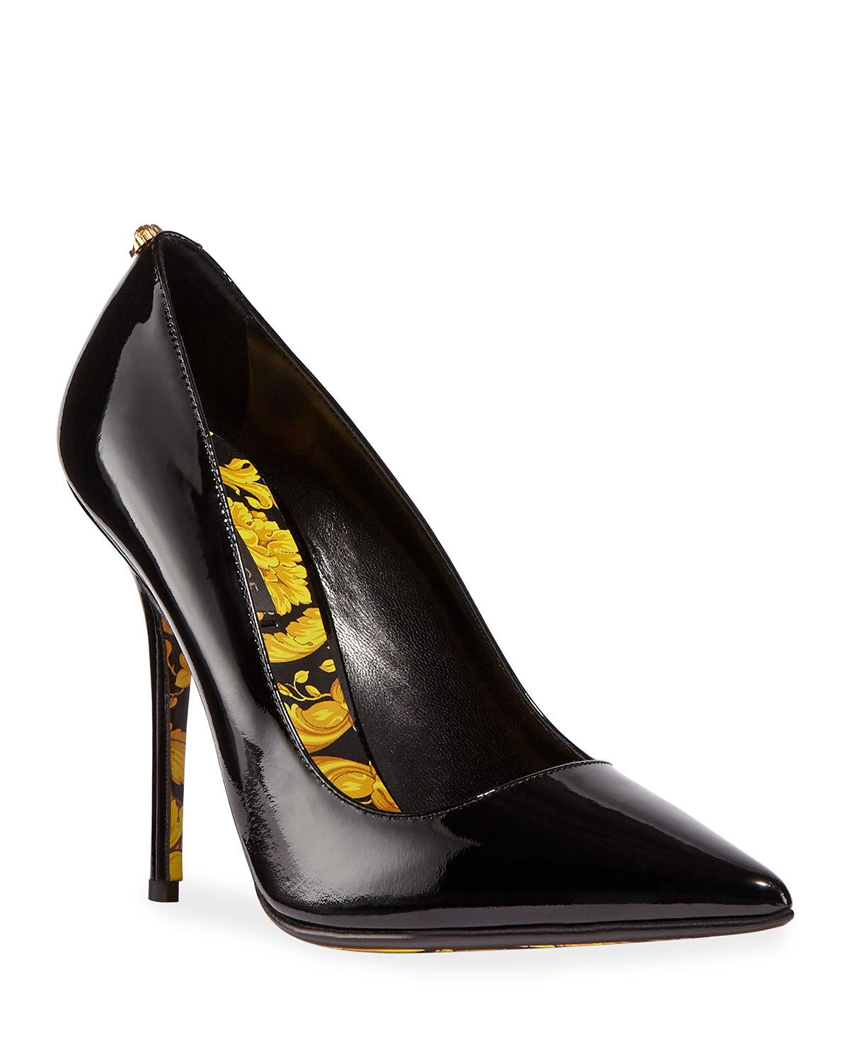 versace leather pumps
