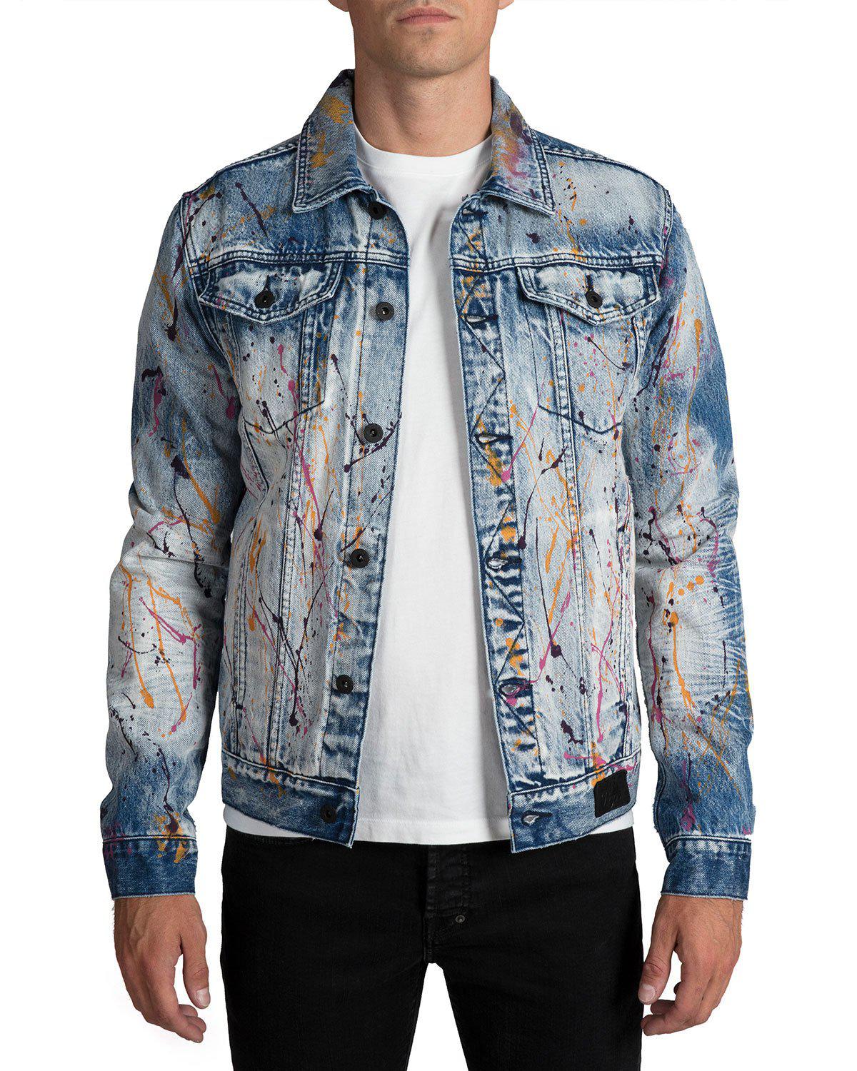 mens paint splatter jeans