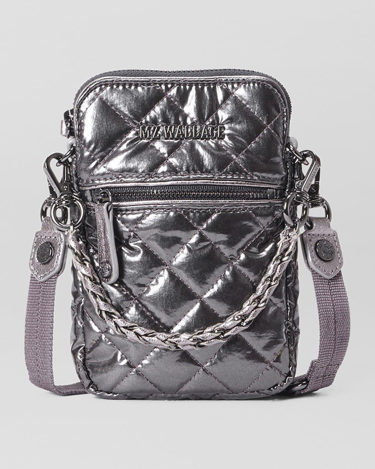 MZ Wallace Crosby Micro Recycled Crossbody Bag in Gray | Lyst