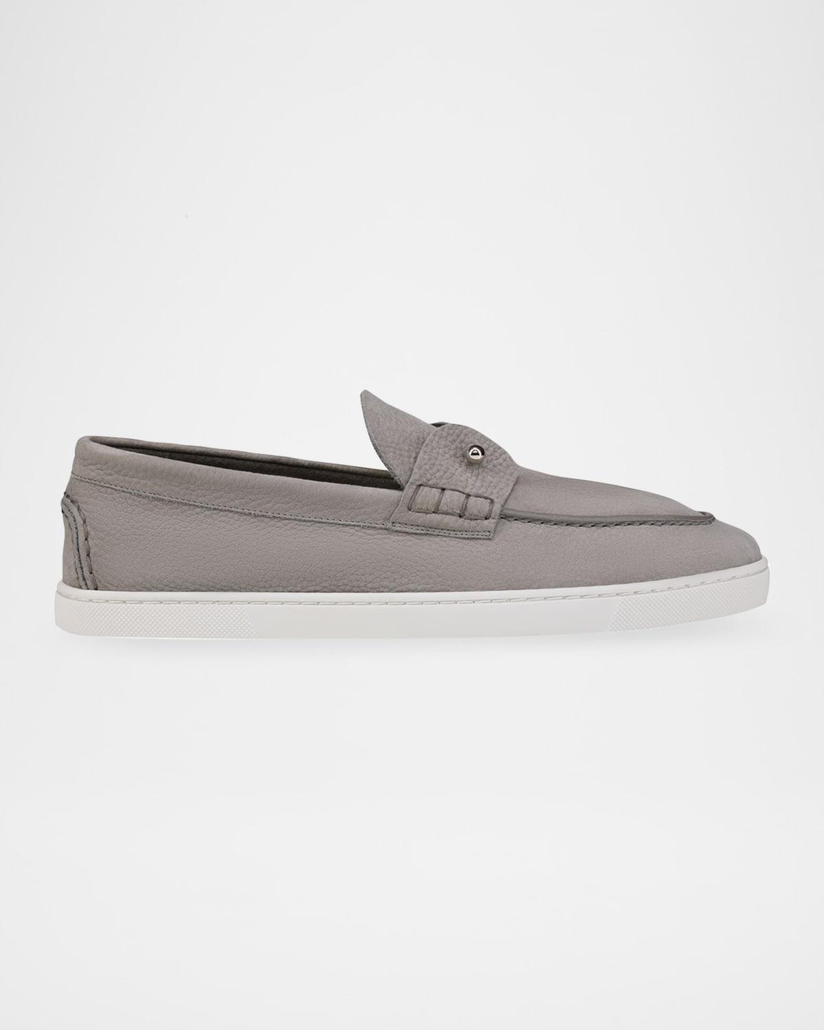 Gray Christian Louboutin Slip-on shoes for Men | Lyst
