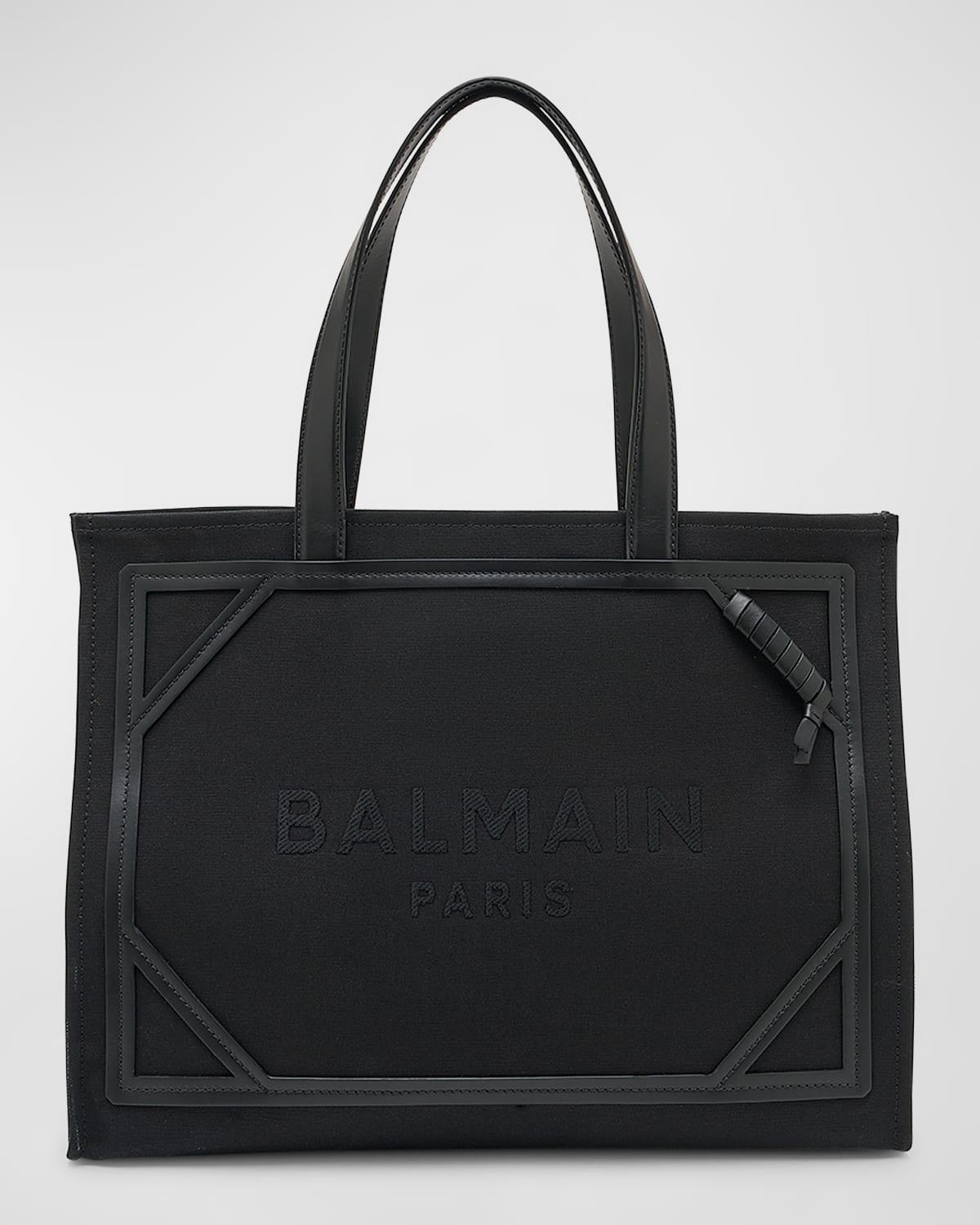 Balmain B Army Medium Canvas Shopper Tote Bag in Black Lyst