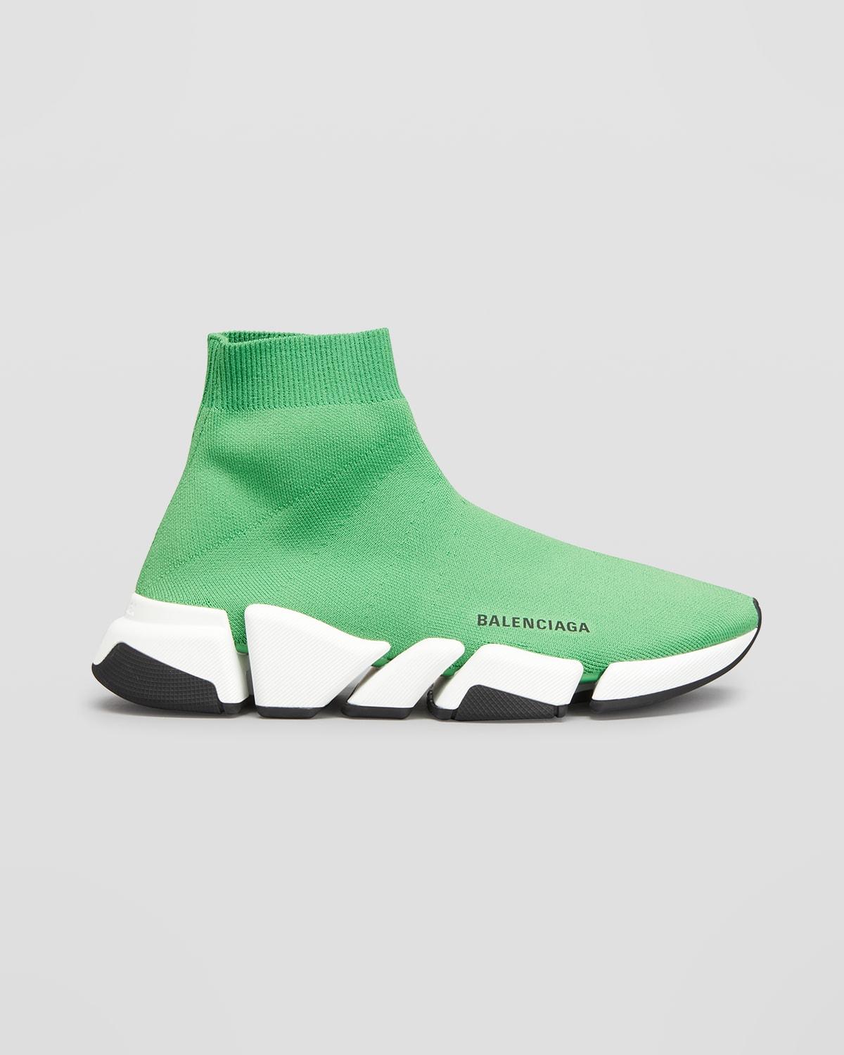 Balenciaga Speed Lt. 20 Knit Sock Trainer Sneakers in Green for Men | Lyst