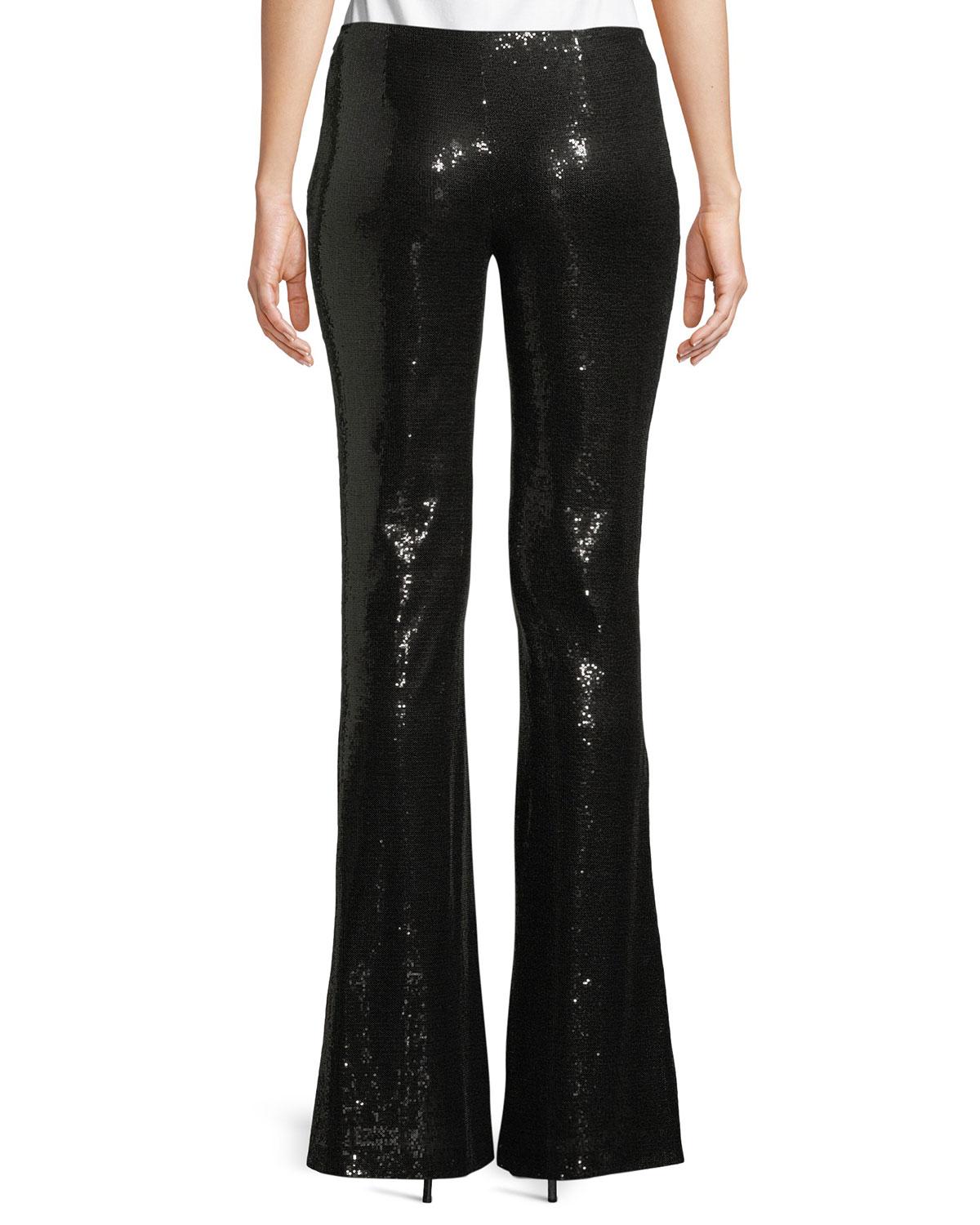 black sequin pants
