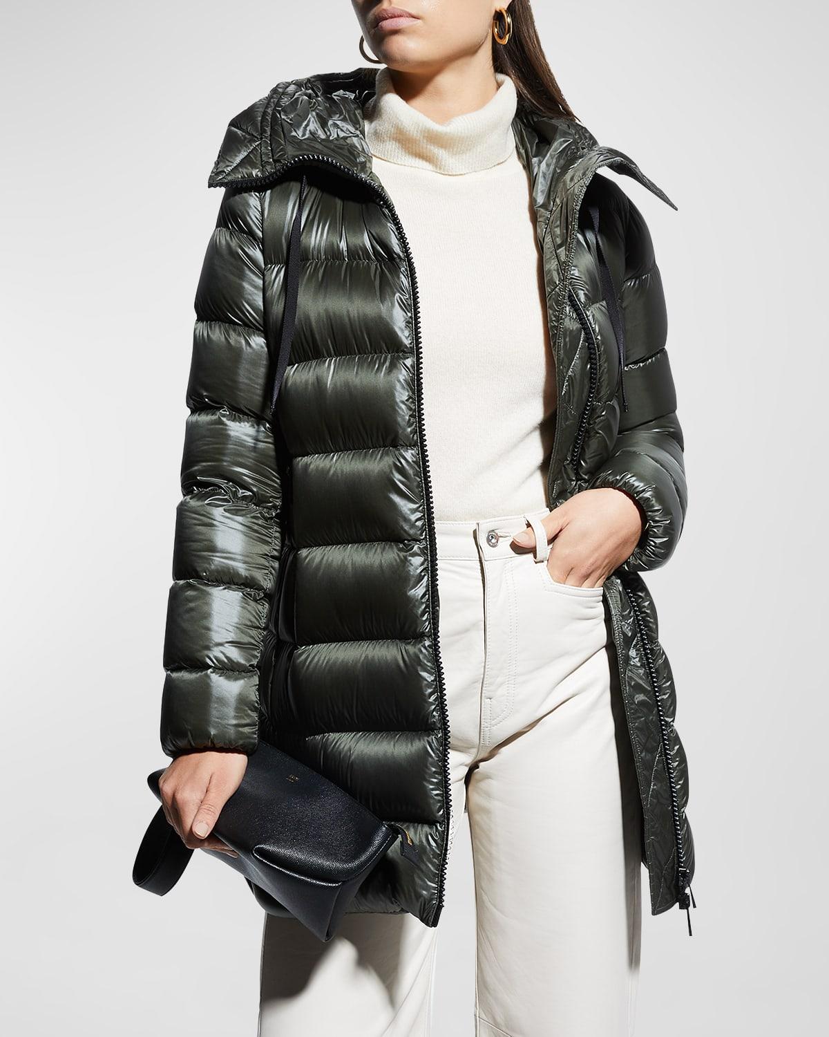 Moncler Suyen Down Quilted Nylon Hooded Parka in Black | Lyst