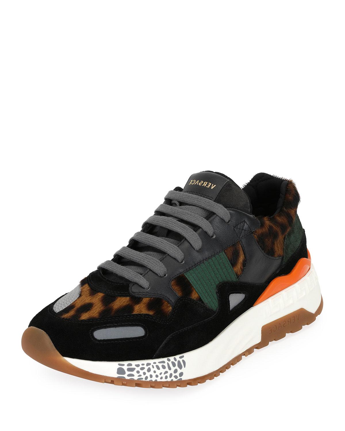 versace leopard sneakers