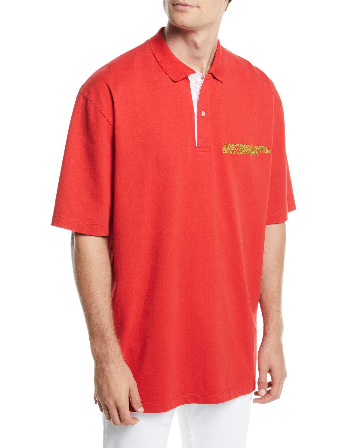 oversized polo shirt mens