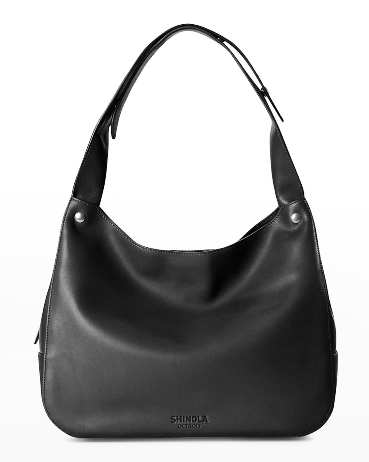 Shinola The Snap Leather Shoulder Bag in Black Lyst