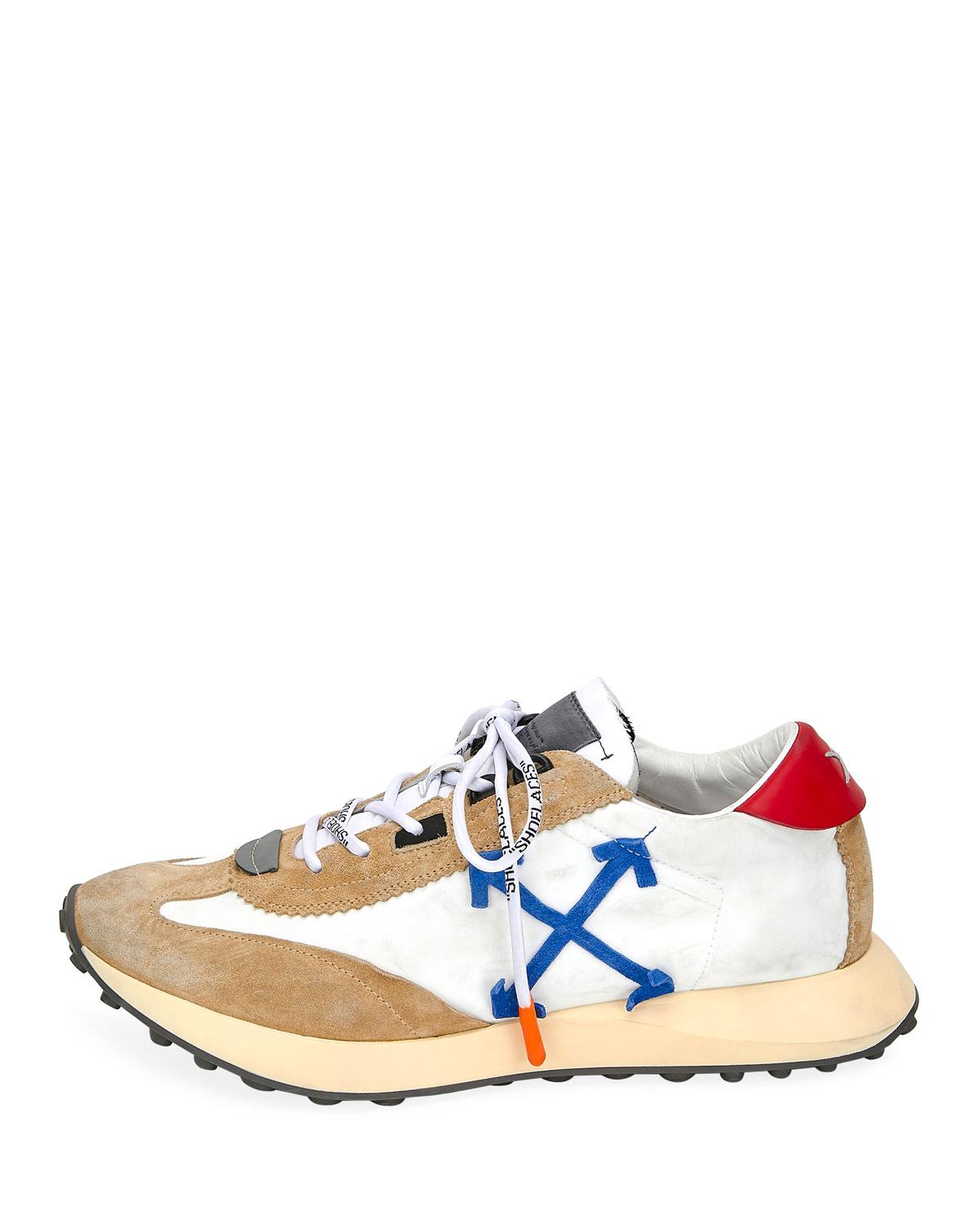 off white color block sneakers