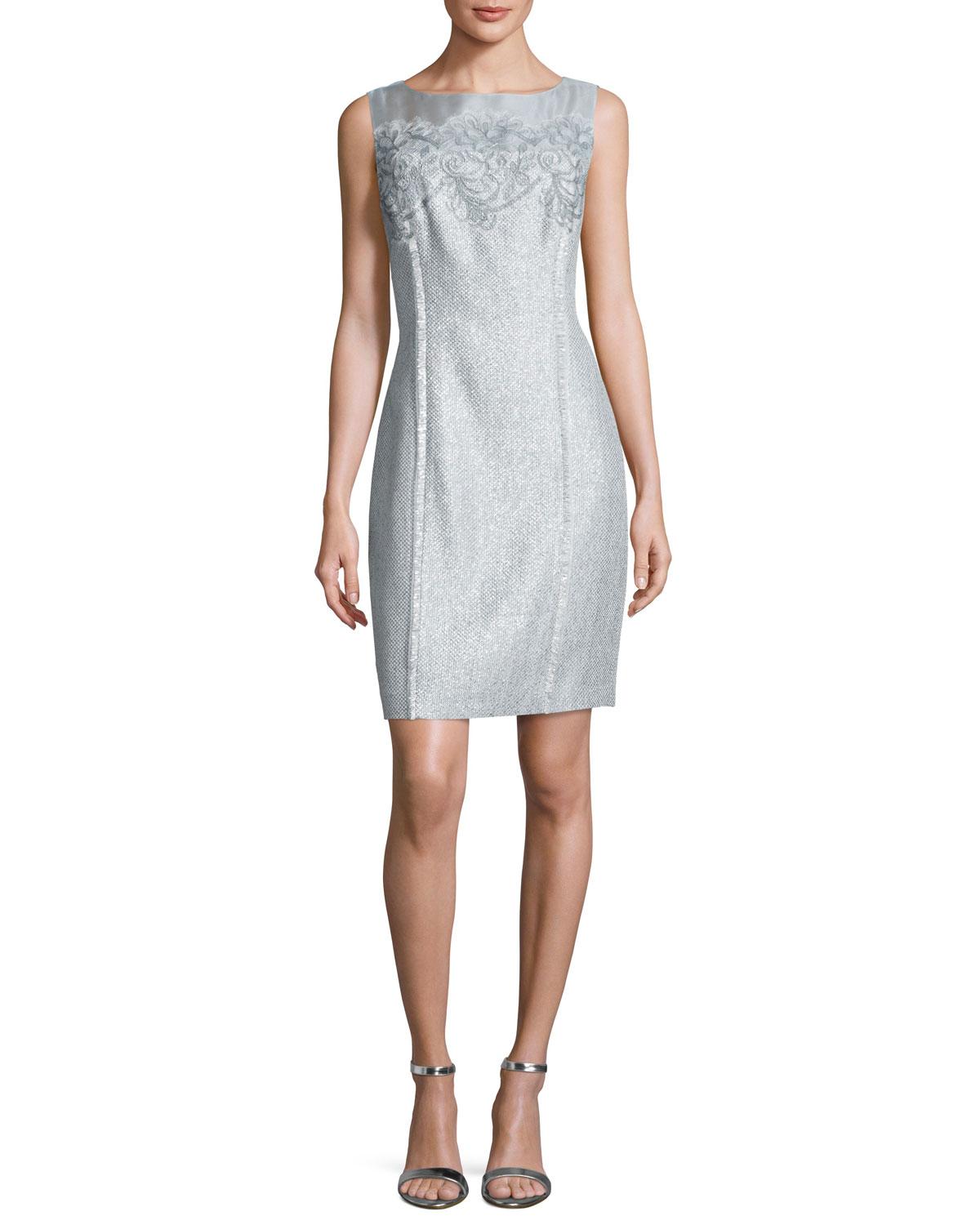 sky blue sheath dress