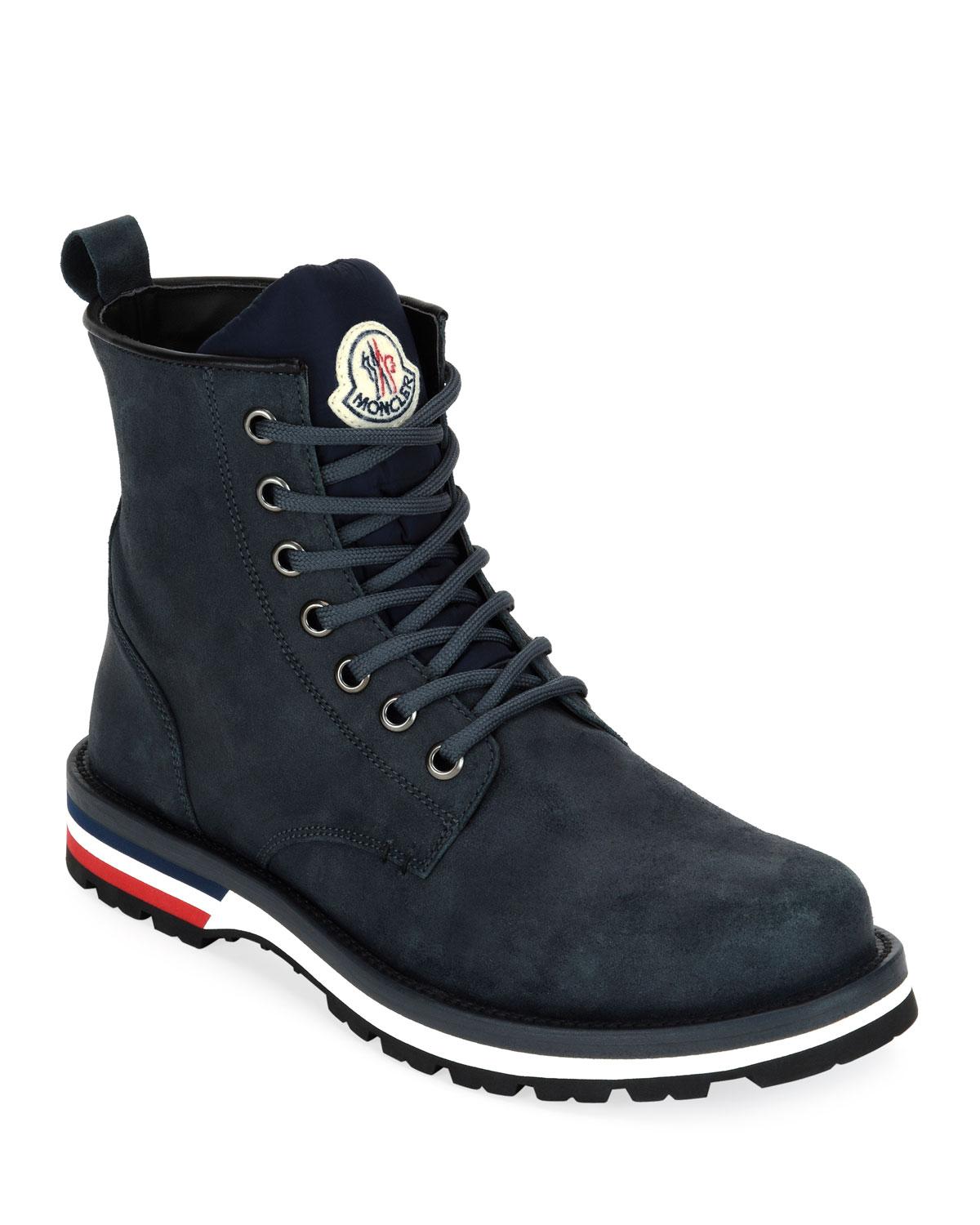Moncler Men's New Vancouver Suede Boots in Blue for Men | Lyst