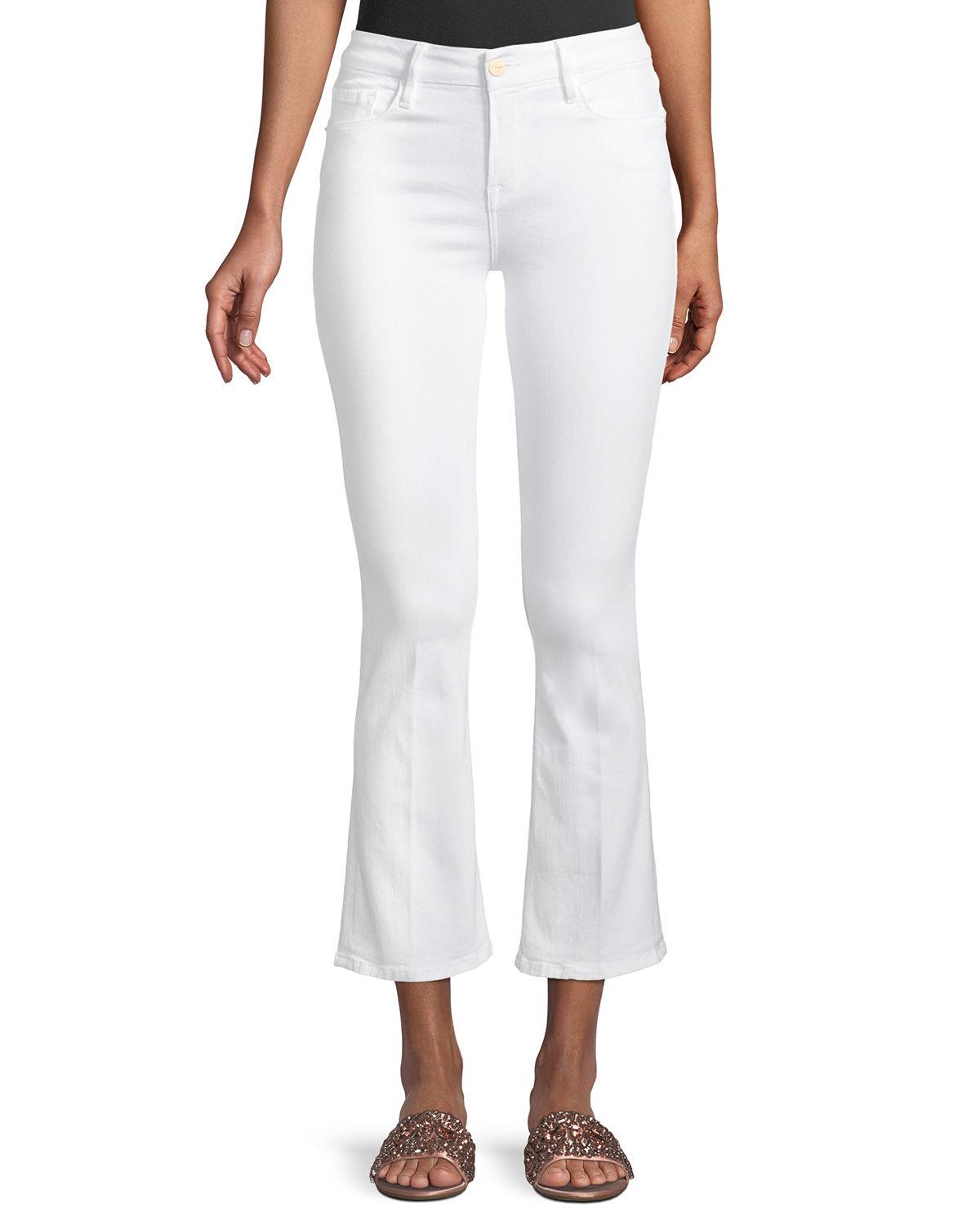 frame le crop mini boot white