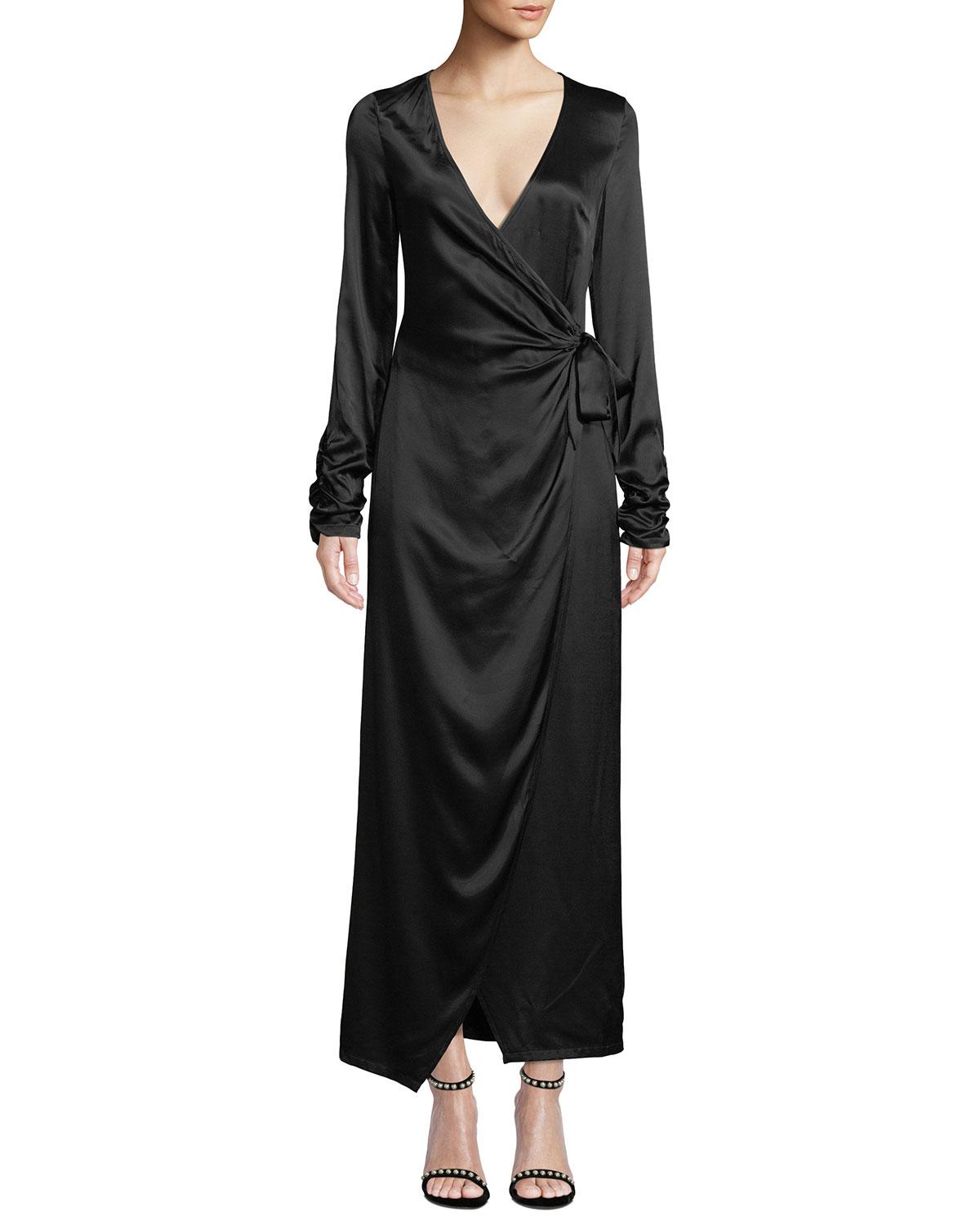 donna mizani austen velvet wrap gown