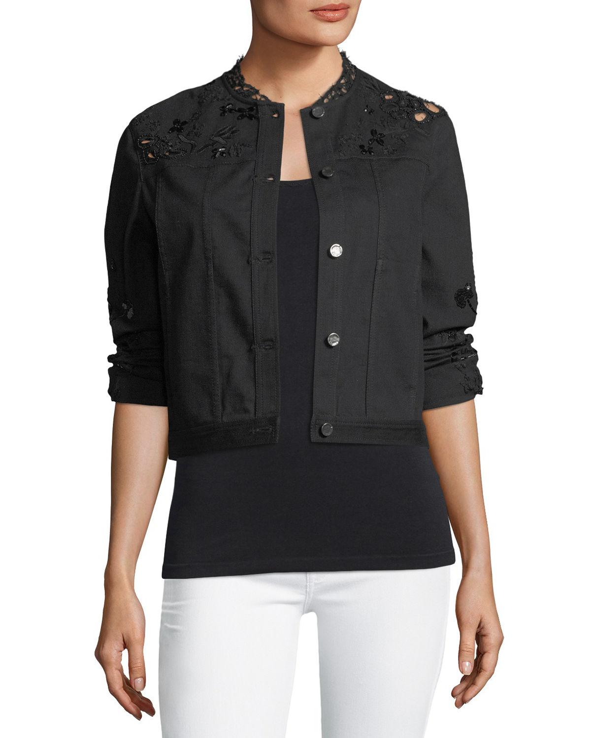 tahari jean jacket