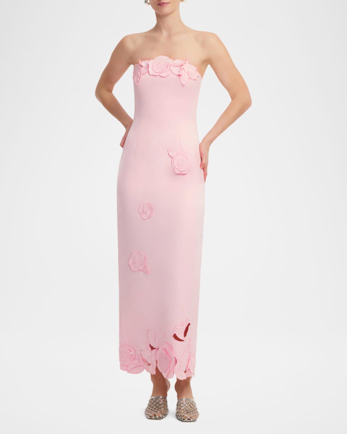 chinese dress ladies Rayna Appliqué Bustier Maxi Dress