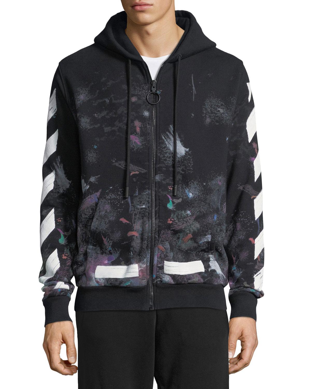 off white galaxy hoodie zip