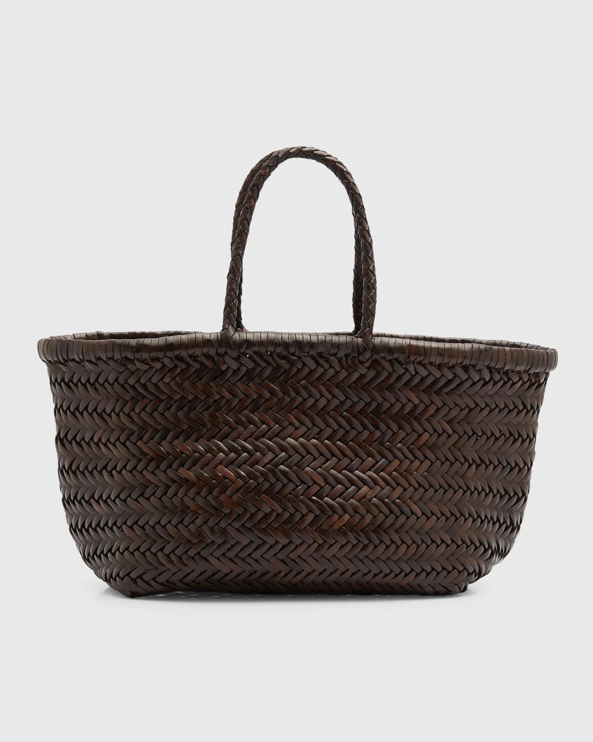 Dragon Diffusion Bamboo Triple Jump Small Woven Eastwest Tote Bag in