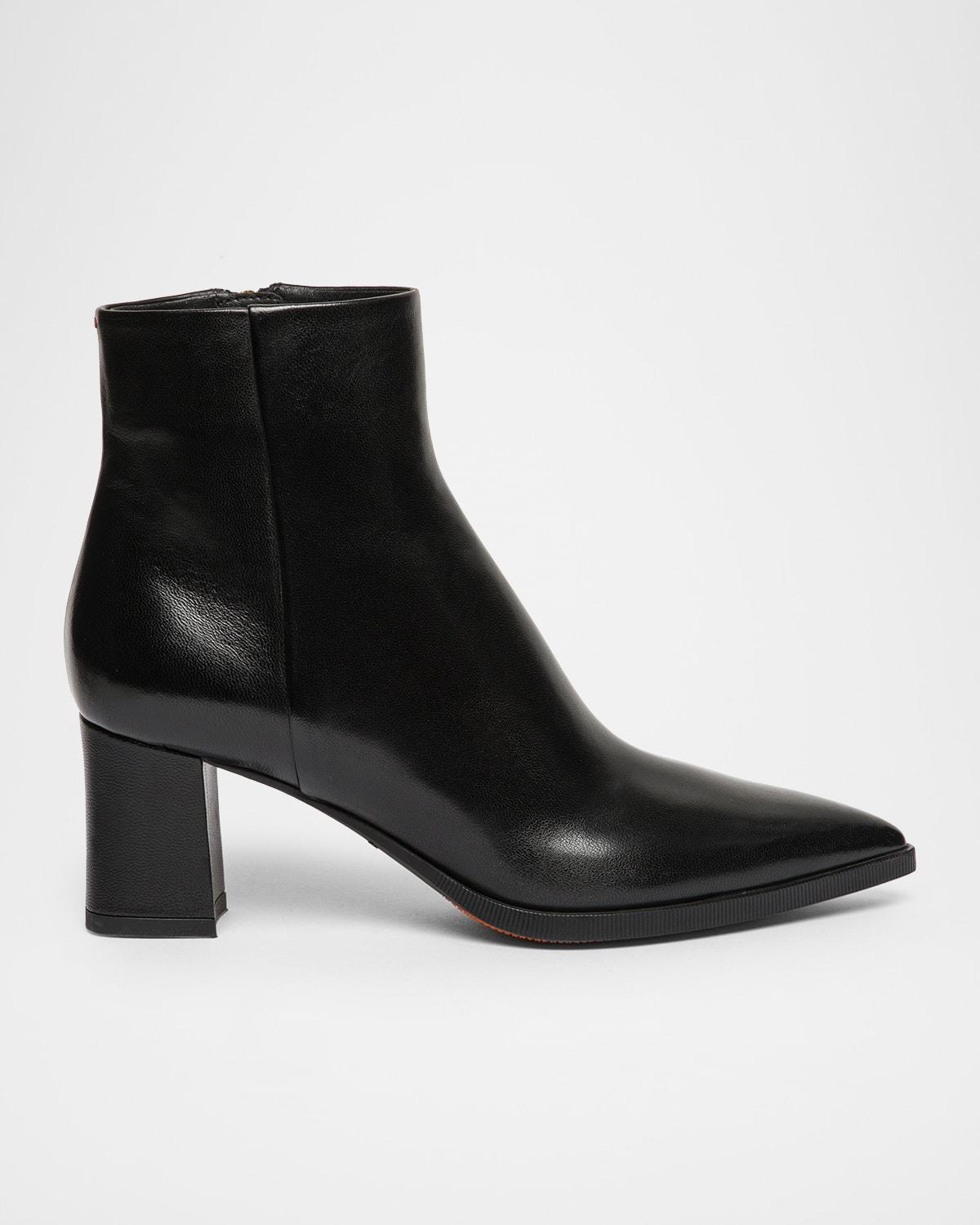 Bottes Femme Santoni En Cuir Vieilli Main - Taille 37.5 EU - Talon Bas Confortable