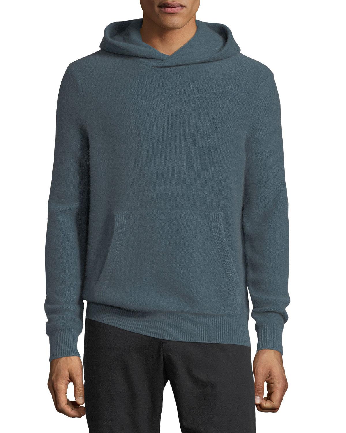mens cashmere pullover hoodie