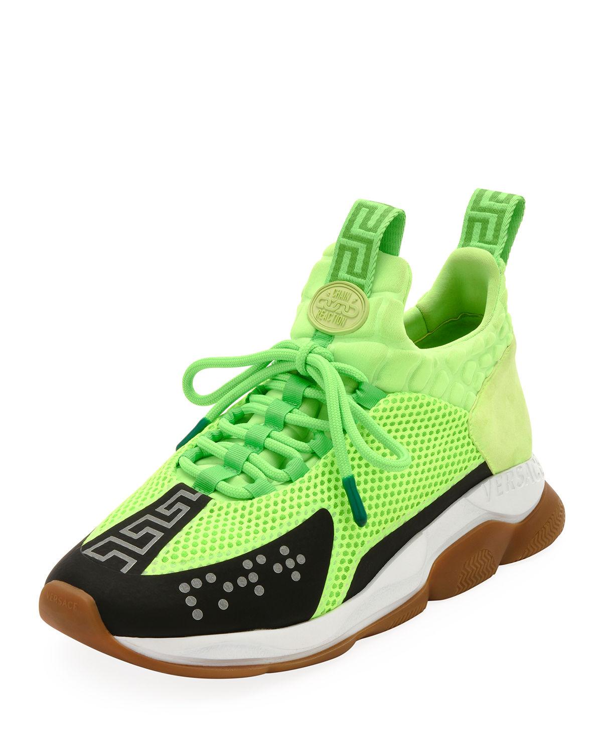 versace lime green shoes